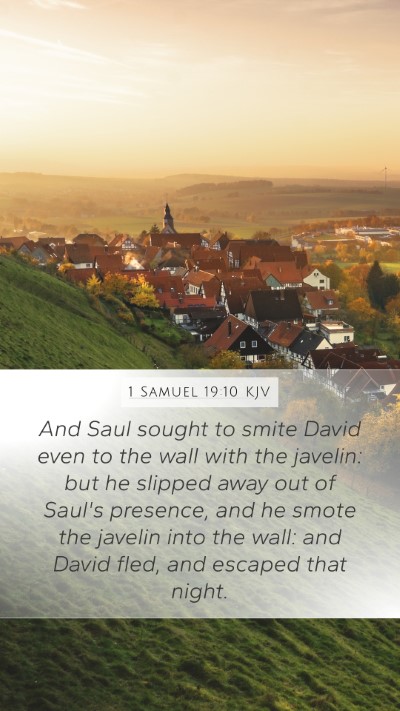 1 Samuel 19:10 KJV Bible Verse Image