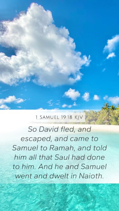 1 Samuel 19:18 KJV Bible Verse Image