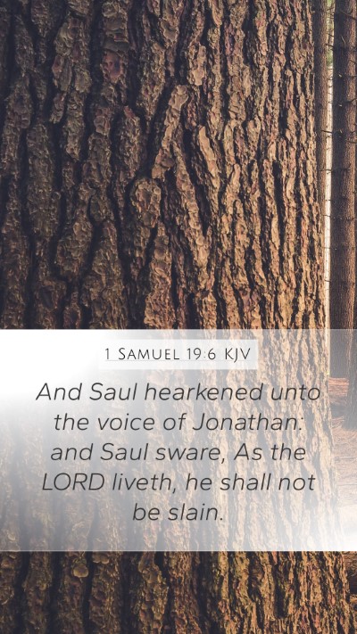 1 Samuel 19:6 KJV Bible Verse Image
