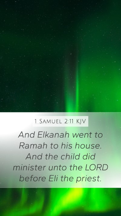 1 Samuel 2:11 KJV Bible Verse Image