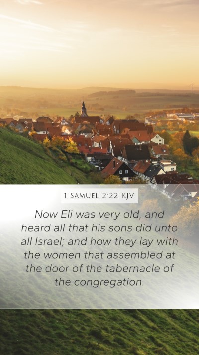 1 Samuel 2:22 KJV Bible Verse Image