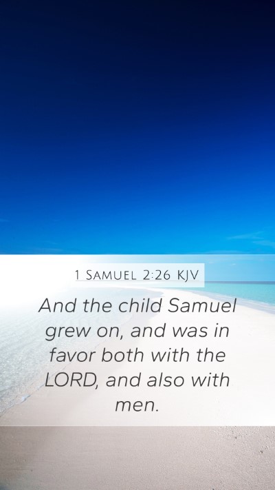 1 Samuel 2:26 KJV Bible Verse Image
