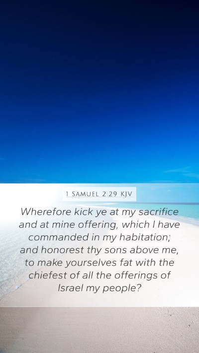 1 Samuel 2:29 KJV Bible Verse Image