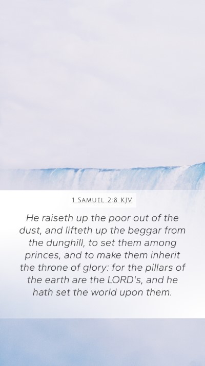 1 Samuel 2:8 KJV Bible Verse Image