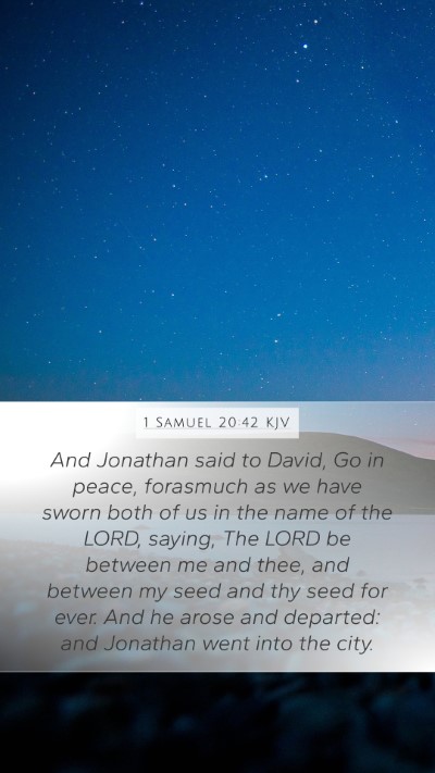 1 Samuel 20:42 KJV Bible Verse Image