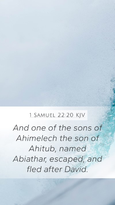 1 Samuel 22:20 KJV Bible Verse Image