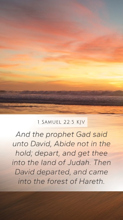 1 Samuel 22:5 KJV Bible Verse Image
