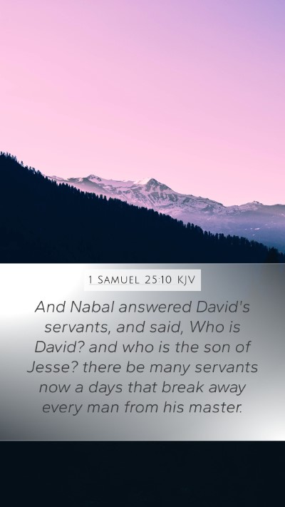 1 Samuel 25:10 KJV Bible Verse Image