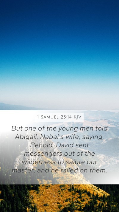 1 Samuel 25:14 KJV Bible Verse Image