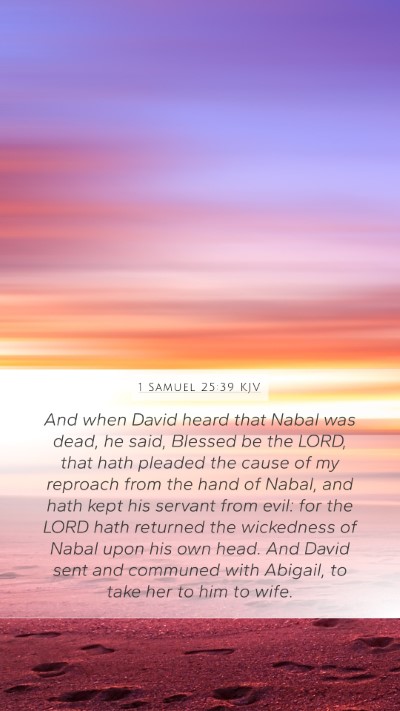 1 Samuel 25:39 KJV Bible Verse Image