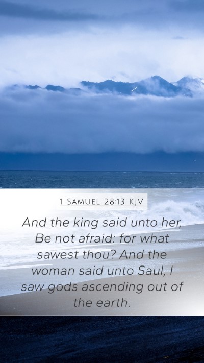 1 Samuel 28:13 KJV Bible Verse Image