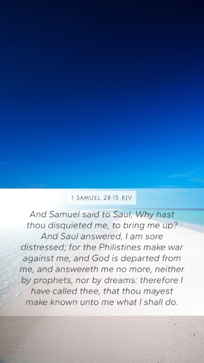 1 Samuel 28:15 KJV Bible Verse Image