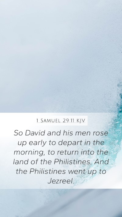 1 Samuel 29:11 KJV Bible Verse Image