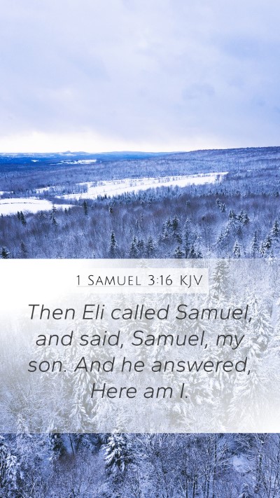 1 Samuel 3:16 KJV Bible Verse Image