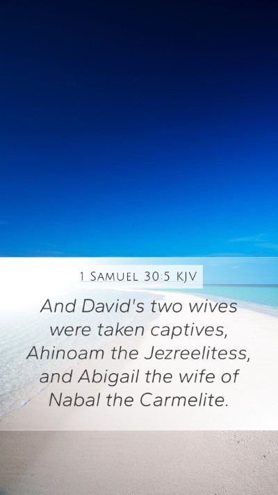 1 Samuel 30:5 KJV Bible Verse Image