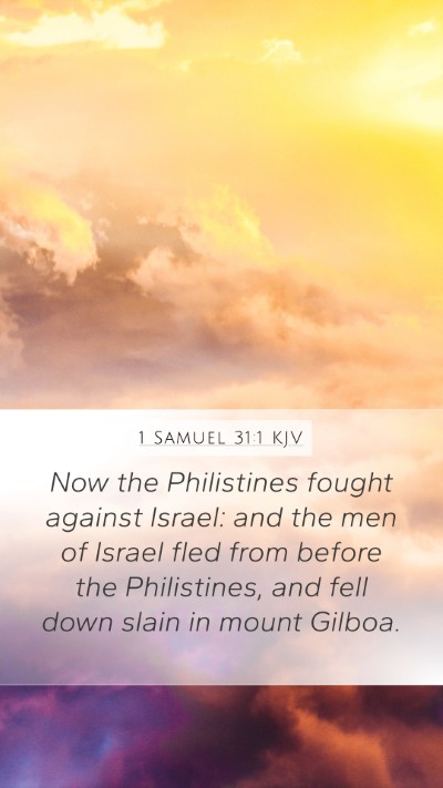 1 Samuel 31:1 KJV Bible Verse Image