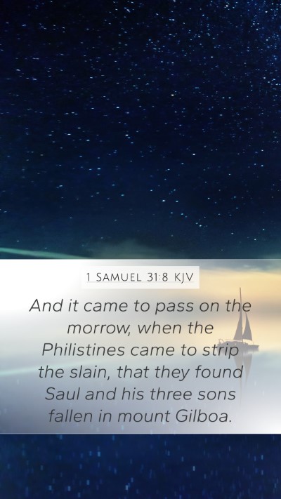 1 Samuel 31:8 KJV Bible Verse Image