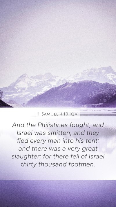 1 Samuel 4:10 KJV Bible Verse Image