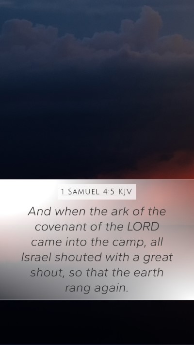 1 Samuel 4:5 KJV Bible Verse Image