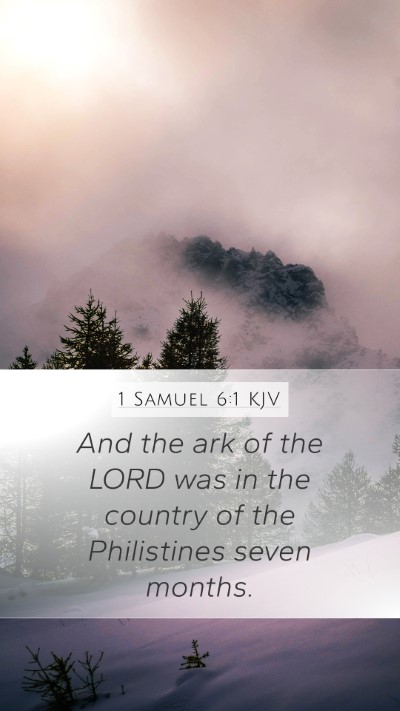 1 Samuel 6:1 KJV Mobile Phone Wallpaper - And the ark of the LORD was in the country of the - Mobile Bible Verse Wallpaper