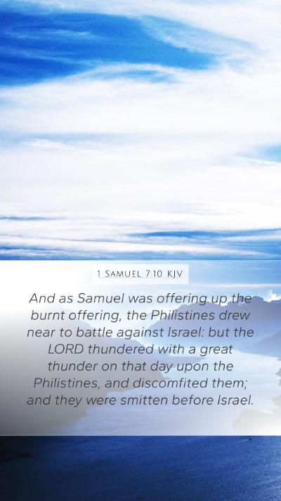1 Samuel 7:10 KJV Bible Verse Image
