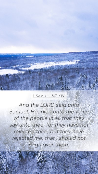 1 Samuel 8:7 KJV Bible Verse Image