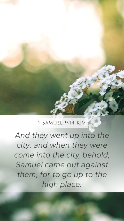 1 Samuel 9:14 KJV Mobile Phone Wallpaper - And they went up into the city: and when they - Mobile Bible Verse Wallpaper