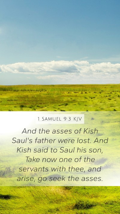 1 Samuel 9:3 KJV Mobile Phone Wallpaper - And the asses of Kish Saul's father were lost. - Mobile Bible Verse Wallpaper