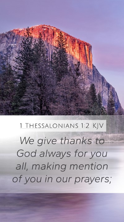 1 Thessalonians 1:2 KJV Bible Verse Image