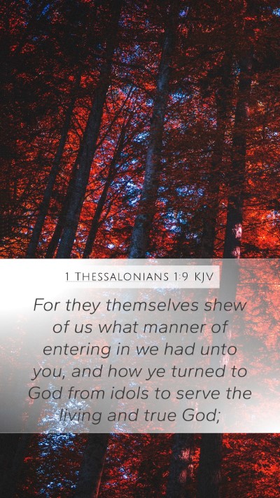 1 Thessalonians 1:9 KJV Bible Verse Image