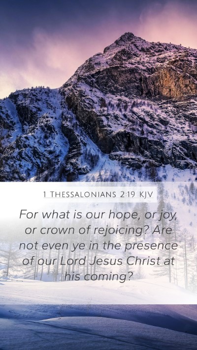 1 Thessalonians 2:19 KJV Bible Verse Image