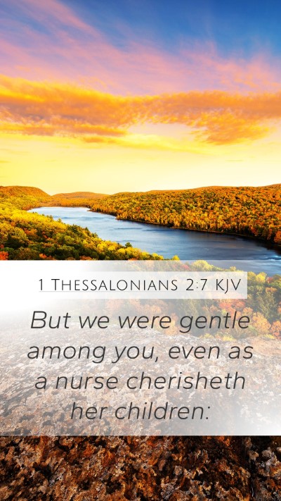 1 Thessalonians 2:7 KJV Bible Verse Image