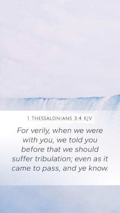 1 Thessalonians 3:4 KJV Bible Verse Image