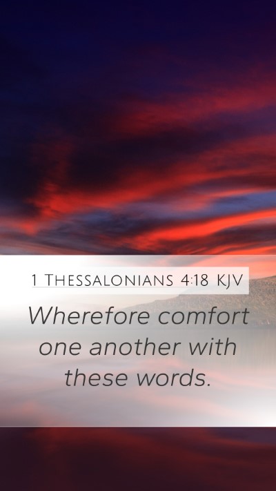 1 Thessalonians 4:18 KJV Bible Verse Image