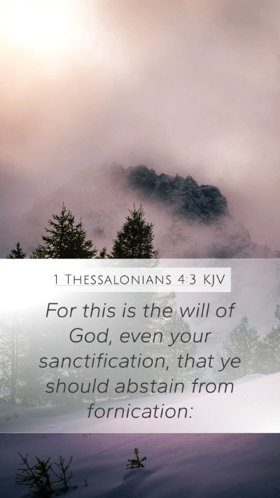 1 Thessalonians 4:3 KJV Bible Verse Image