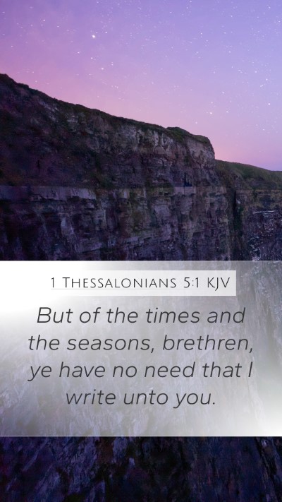 1 Thessalonians 5:1 KJV Bible Verse Image
