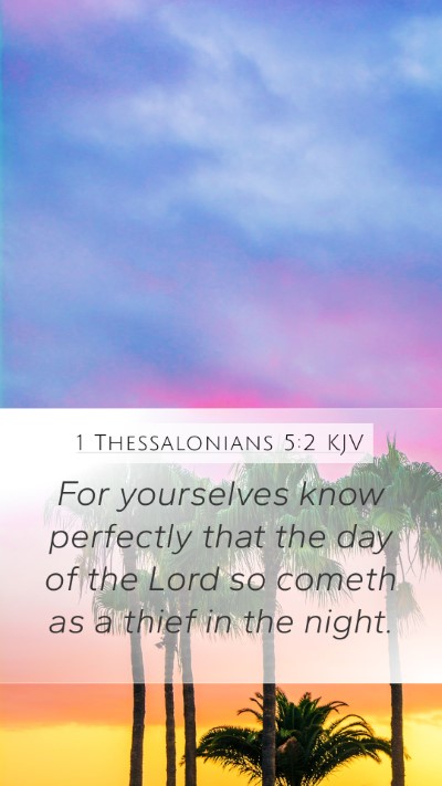 1 Thessalonians 5:2 KJV Bible Verse Image