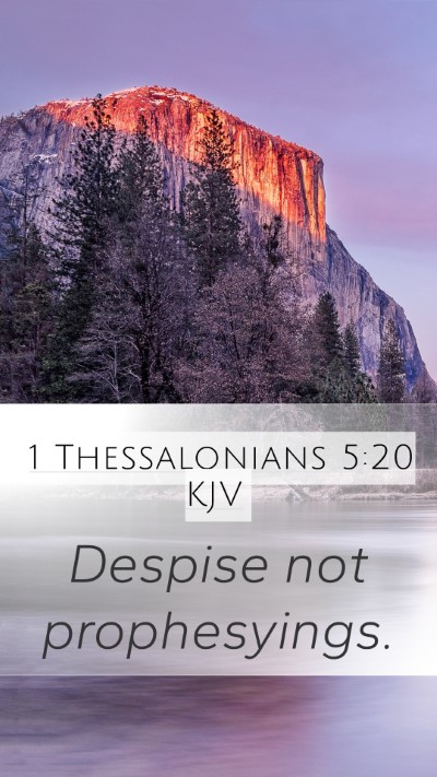 1 Thessalonians 5:20 KJV Bible Verse Image