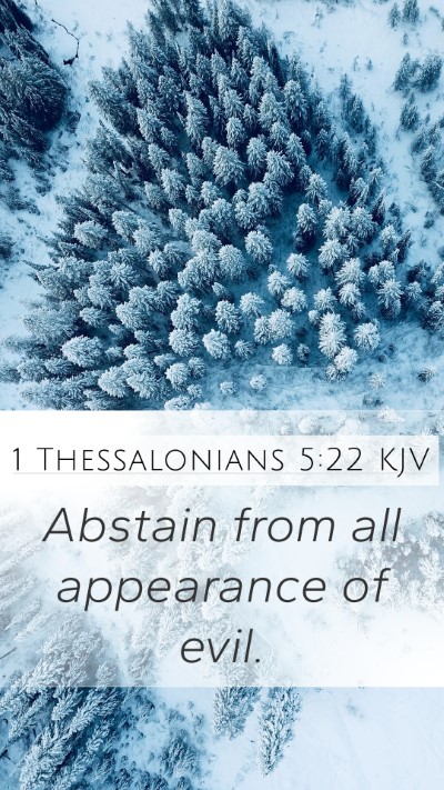 1 Thessalonians 5:22 KJV Bible Verse Image