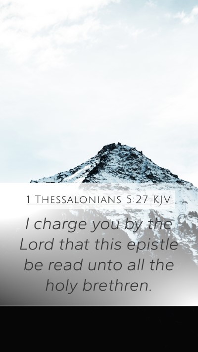 1 Thessalonians 5:27 KJV Bible Verse Image