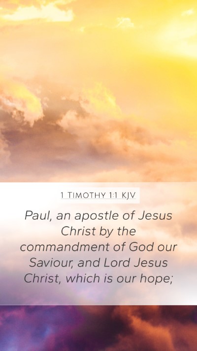 1 Timothy 1:1 KJV Bible Verse Image