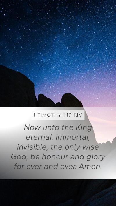 1 Timothy 1:17 KJV Bible Verse Image