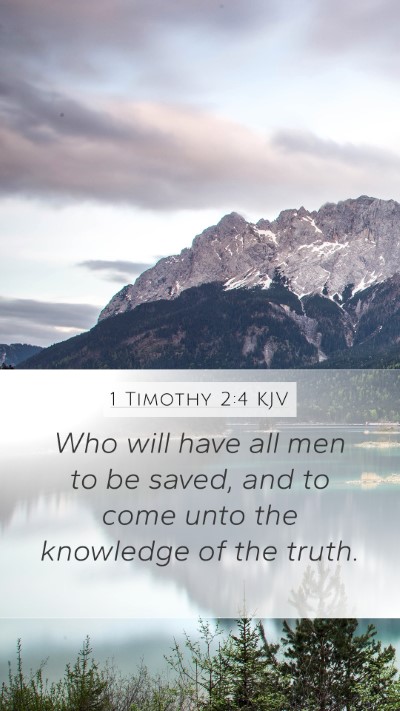 1 Timothy 2:4 KJV Bible Verse Image