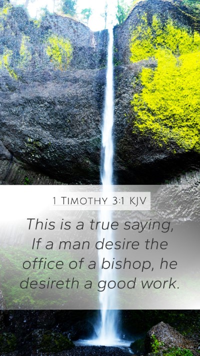 1 Timothy 3:1 KJV Bible Verse Image