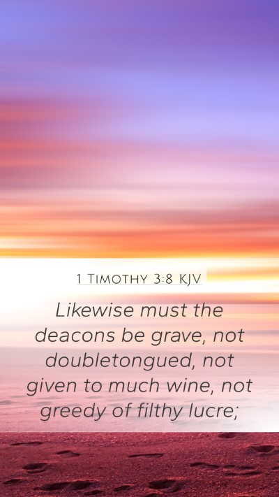 1 Timothy 3:8 KJV Bible Verse Image