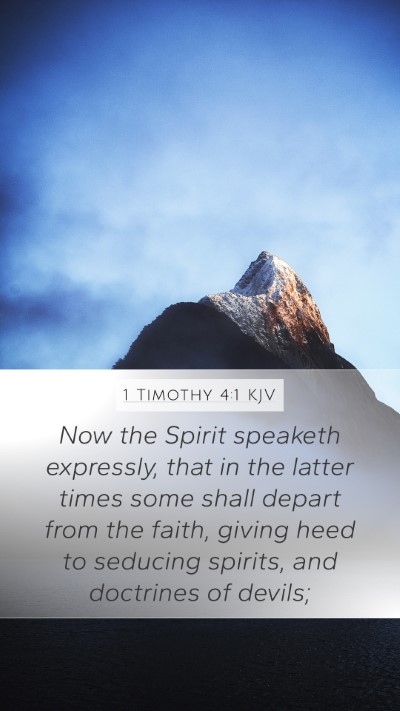 1 Timothy 4:1 KJV Bible Verse Image