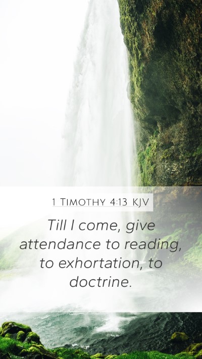 1 Timothy 4:13 KJV Bible Verse Image