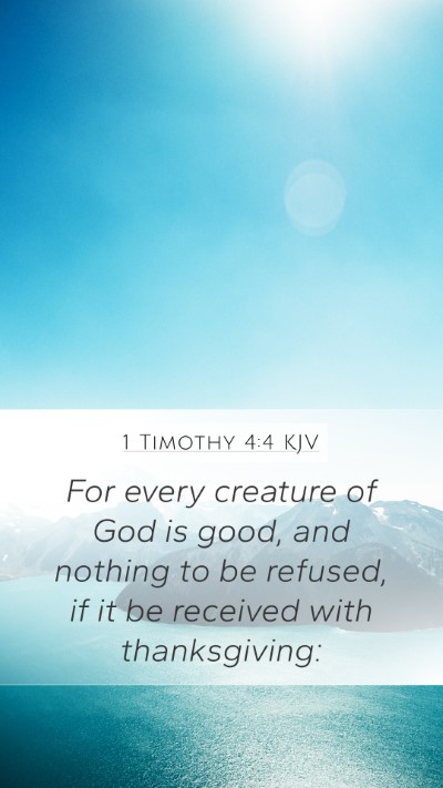 1 Timothy 4:4 KJV Bible Verse Image