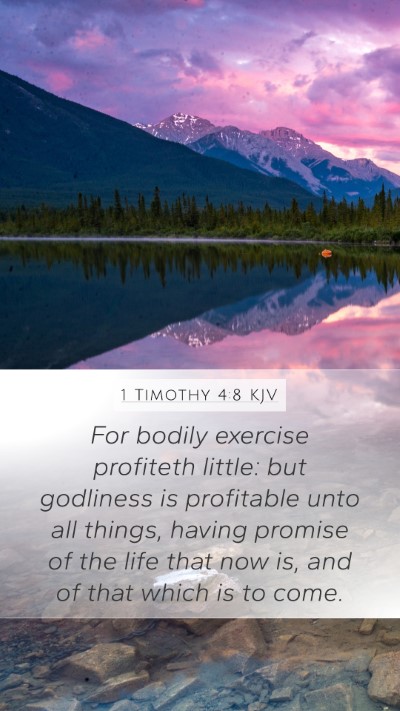 1 Timothy 4:8 KJV Bible Verse Image