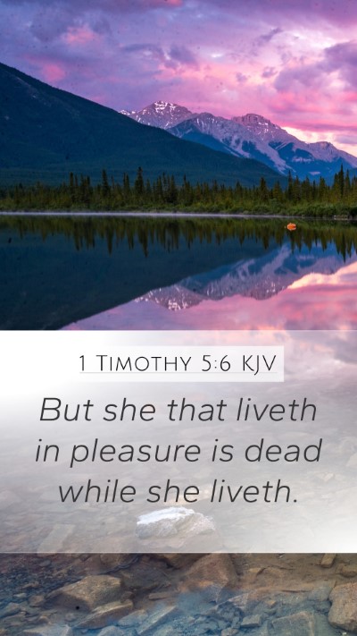 1 Timothy 5:6 KJV Bible Verse Image